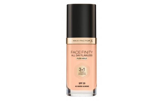 Max Factor  Fondotinta Face Finity All Day Flawless 3 in 1 Warm Almond 45