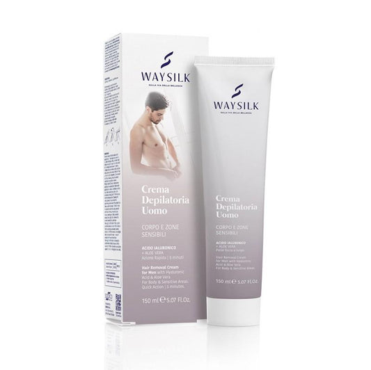 Waysilk Crema Depilatoria Uomo Corpo e Zone Sensibili 150 ml