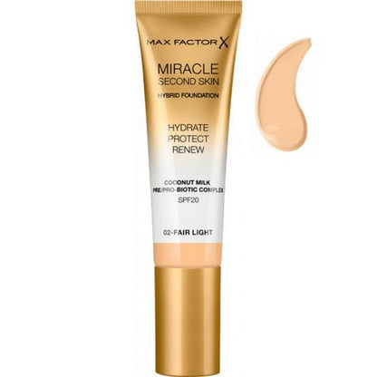 Max Factor  Fondotinta Miracle Second Skin 02 Fair Light